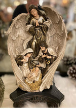 Load image into Gallery viewer, Christmas Angel and Holy Family Resin Holy Family
