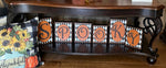 Load image into Gallery viewer, Spooky Harlequin Blocks Orange &amp; Black Halloween Shelf Decor

