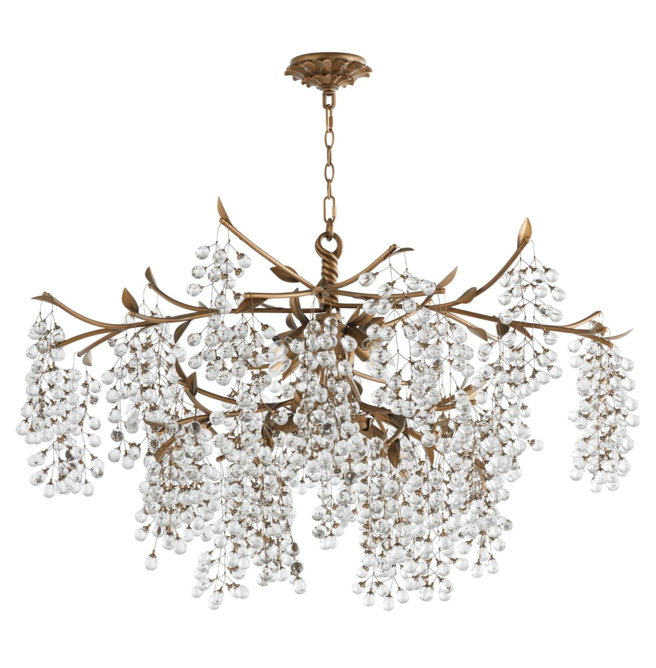 Glicina 8-Light Chandelier in Natural Brass by Quorum International