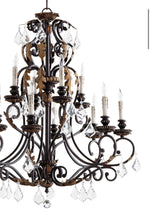 Load image into Gallery viewer, Rio Salado Matte Black 12-Light Chandelier
