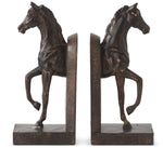 Load image into Gallery viewer, Horse Prancing Bronze Resin Bookends
