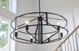 Black Pendant Cage Design Lighting - 8373-6-59
