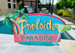 Load image into Gallery viewer, Poolside Paradise Metal Stake with Attached Easel
