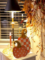 Load image into Gallery viewer, Orange White Halloween Metal Outdoor Stake
