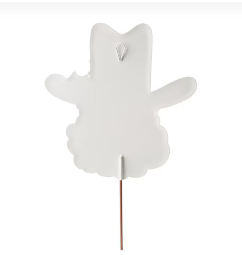 Cowboy Red & White Santa Metal Outdoor/Indoor Stake Christmas