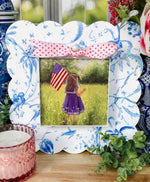 Load image into Gallery viewer, Little Girl with American Flag Mini Print
