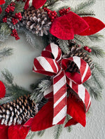 Load image into Gallery viewer, Red &amp; White Christmas wreath
