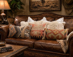 Load image into Gallery viewer, Aztec Kilim Pillow with 18”x18” Form Western Style, Dark Terra Cotta, Brown
