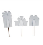 Load image into Gallery viewer, Red &amp; Pink Packages Metal Outdoor/Indoor Stake Christmas Set of 3
