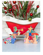 Load image into Gallery viewer, Red Sleigh Metal with Pocket for Arrangement Outdoor or Indoor
