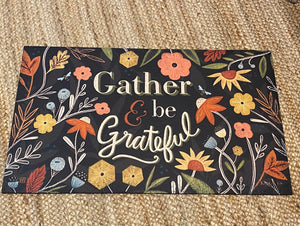 Gather & be Grateful Door Mat Outdoor or Indoor