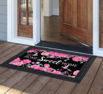 Load image into Gallery viewer, Bright Pink Flowers Home Sweet Home Door Mat Outdoor
