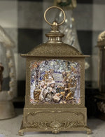 Load image into Gallery viewer, Champagne Gold Nativity Snow globe
