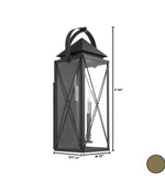 Load image into Gallery viewer, Quorum MYSTIC 30” 4-Light Lantern - Matte Black Wall Mount
