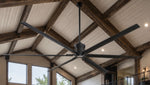 Load image into Gallery viewer, Zeus 120” Outdoor or Indoor Ceiling Fan – Matte Black | Damp Rated, 6-Blade Modern Design 101206-59
