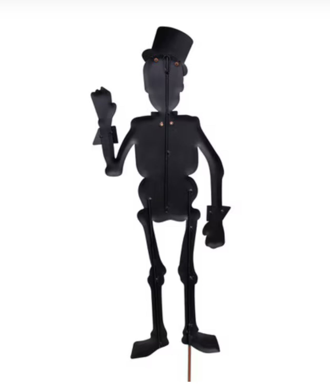 Large Tuxedo Skeleton Halloween Metal Outdoor Stake or Hang