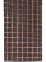 Load image into Gallery viewer, Brown Hide &amp; Leather Grid Wool Area Rug (8x10)
