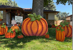 Load image into Gallery viewer, Biggest Large Orange Metal Pumpkin with Easel and Stake 45”
