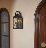Load image into Gallery viewer, Quorum MYSTIC 20” 2-Light Lantern - Matte Black Wall Mount

