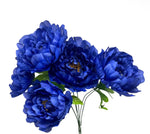 Load image into Gallery viewer, Royal Blue Peony Bush Artificial Flowers
