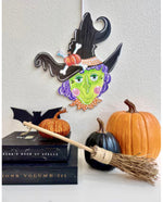 Load image into Gallery viewer, New! Halloween Witch Whimsical Door Hanger
