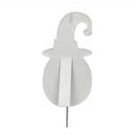 Load image into Gallery viewer, Orange Candy Jack O Lantern Witch Metal Stake with Attached Easel
