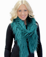 Load image into Gallery viewer, Teal Luxurious Faux Fur Scarf by Fabulous Furs
