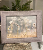 Load image into Gallery viewer, With God All Things Are Possible Art Sign Wood Framed Shimmering Picture 8”x10”
