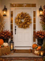 Load image into Gallery viewer, Golden Maple Leaf Wreath 30” – Luxe Fall Door
