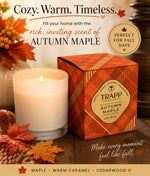 Load image into Gallery viewer, Autumn Maple 7oz Candle Trapp Fragrances Maple, Warm Caramel, Cedar wood
