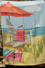 Load image into Gallery viewer, Large Seaside with Seagulls Flag Outdoor Studio M Beach Flag
