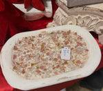 Load image into Gallery viewer, Fire Bowl Pink Glass Soy Candle in White Dough Bowl Happy Memories Scent of Pink Grapefruit
