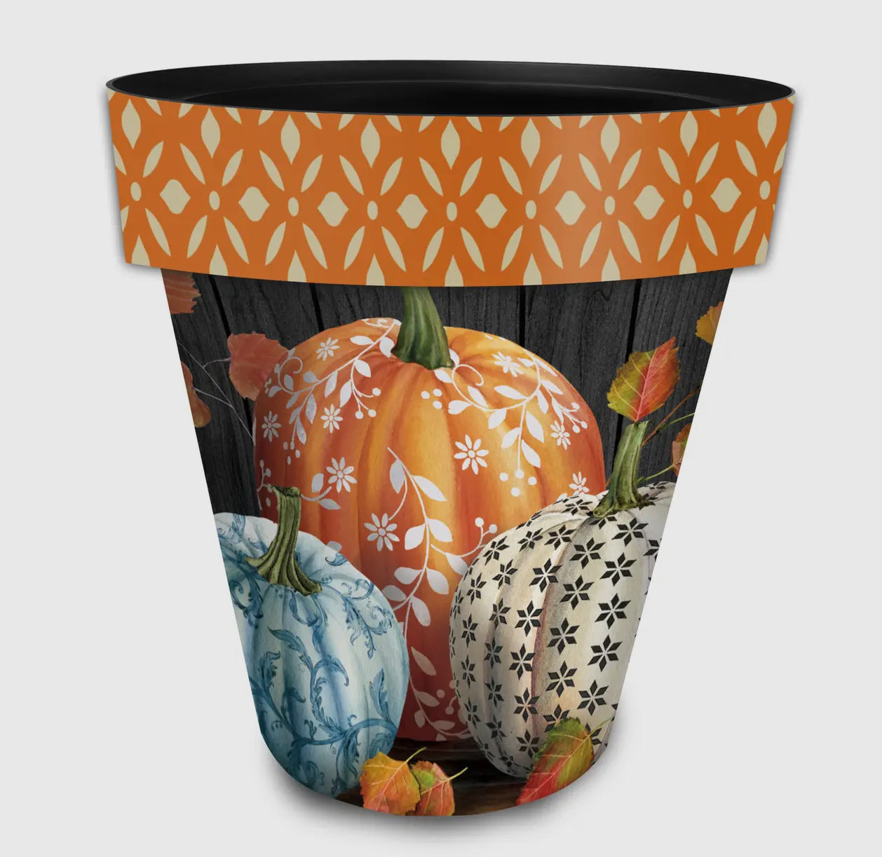 Fall Pumpkin Design Outdoor Pots