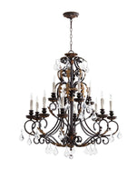 Load image into Gallery viewer, Rio Salado Matte Black 12-Light Chandelier

