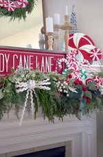 Load image into Gallery viewer, Set of 2 Red White Lollipop Green Lollipop Metal Easel/Stake
