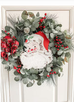 Load image into Gallery viewer, Red &amp; White Santa Metal Outdoor/Indoor Stake
