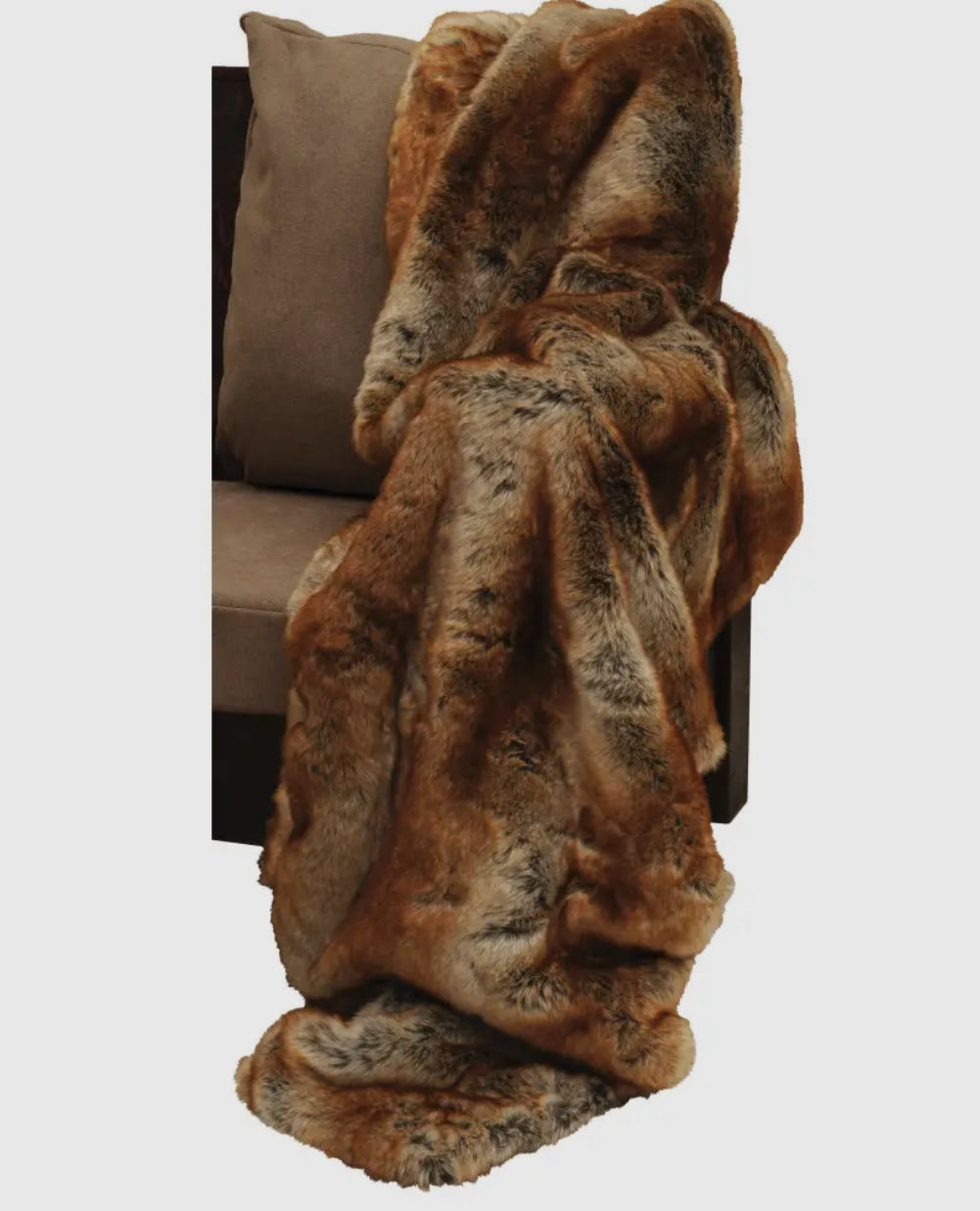 Faux Fur Chinchilla Throw 54”x72”