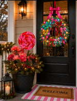 Load image into Gallery viewer, Large Hot Pink and Red Lollipop Metal Outdoor or Indoor Stake
