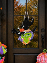 Load image into Gallery viewer, New! Halloween Witch Whimsical Door Hanger
