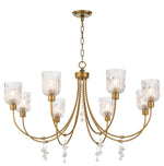 Load image into Gallery viewer, MERIAM 8-Light Chandelier - Brushed Brass Quorum
