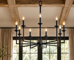 Load image into Gallery viewer, Eldorado 8-Light Bead Matte Black Chandelier
