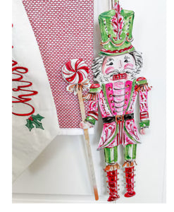 Pink, Green, & RedNutcracker Metal Stake Outdoor or Indoor