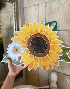 Sunflower Door Hanger and Matching Flag