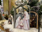 Load image into Gallery viewer, Nativity in Galvanized Frame with Bow
