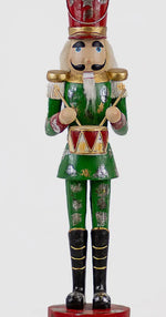 Load image into Gallery viewer, Christmas Red and Green Nutcracker with Drum
