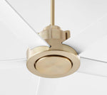 Load image into Gallery viewer, Revel 80&quot; 5 Blade Indoor / Outdoor Ceiling - Aged Brass
