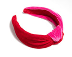 Load image into Gallery viewer, Women’s Headband Pink and Red Velvet Christmas Hair Accessory
