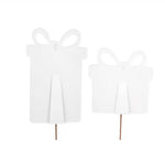 Load image into Gallery viewer, Christmas Black and White Stripe Red Packages Metal Stakes Set of 2
