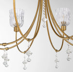 Load image into Gallery viewer, MERIAM 8-Light Chandelier - Brushed Brass Quorum
