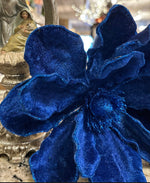 Load image into Gallery viewer, Sapphire Blue Magnolia Stems Pack of 3
